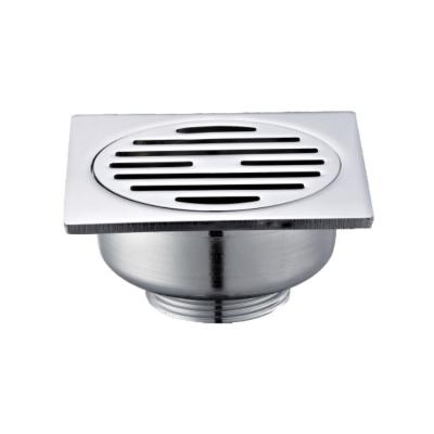 China Anti-odor 9.5 X 9.5 Cm Zinc Indonesia Floor Drain Bathroom Shower Drain Chrome Plated for sale