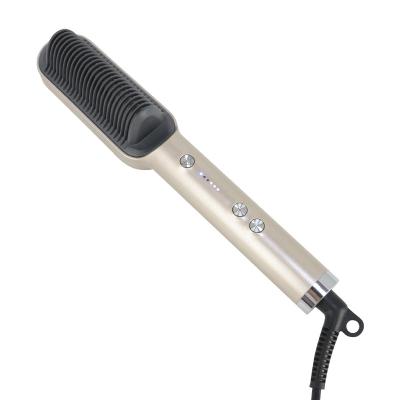 China PTC OEM ODM Hair Curler Hair Straightening Comb Mini Travel Hair Straightener Brush for sale