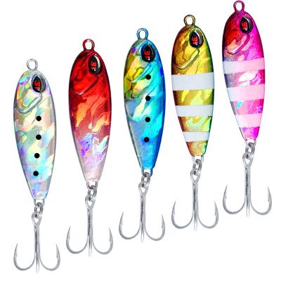 China Durable 7g 10g 14g 21g 30g Colorful High Quality Metal Building Lure Jig Japan Lead Style Luminous Glow Sinking Lures for sale