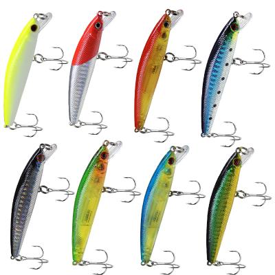 China Various Action Color Vivid Swimming Hard Minnow Fishing Hooks Pike Bass Casting Fishing Tackle Lure 7.5g 8.5cm Factory Wholesale Price 6# for sale