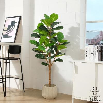 China PE Customized Artificial Potted Fiddle Leaf Fig Tree for Modern Home and Office Decor for sale