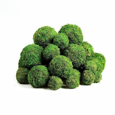 China Green Simulation Artificial Moss Ball For Home Decoration With Customized Logo Accepted for sale