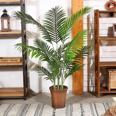 China 120 cm PE Groene Decoratieve Boom Kunstmatige Mini Palmbomen voor speeltuinversiering Te koop