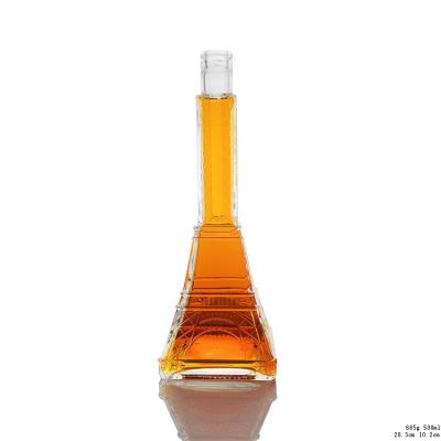 China Beverage China factory price 500ml single glass bottle for vodka for sale