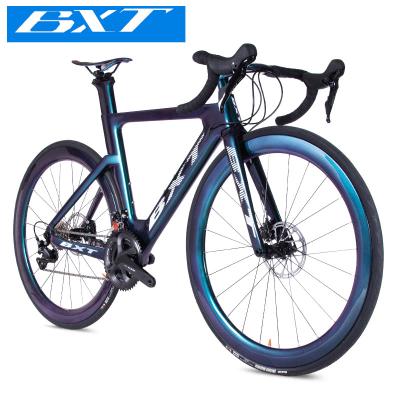 China Full Carbon Fiber Carbon Road Bike 700C SHIMANO ST-R7020 22 Speed ​​Disc Brake Road Bicycle for sale