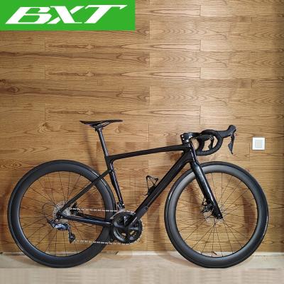 China Carbon fiber fully hid carbon fiber2*11 flat speed road bike disc brake 700c cable road disc brake bike complete bike for sale