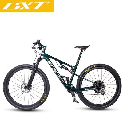 China Carbon Fiber Full Suspension MTB Bike 29er Boost Plus Crabon Fiber Soft-tail Mountain Bikes Disc Brake XC Cycle 11Speed ​​Shockingproof for sale