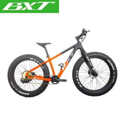 China Carbon Fiber 26er Beach Snow Bike Mountain Bike Fat Axle Thru Rear Space 197mm 26*4.8 Tires Complete Bicycle for sale