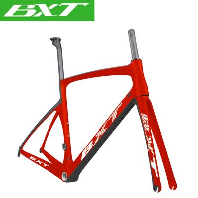 China Road Bikes V Brake Carbon Road Bike Frame T1000 Carbon Bike Frame Frameset 25C Fork Framesets for sale