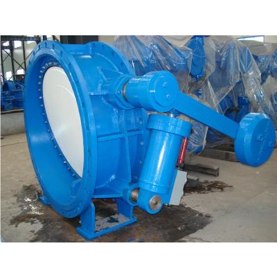 China General DN900 PN25 Tilting Type Non Return Valve With Lever Weight And Hydraulic Damper for sale