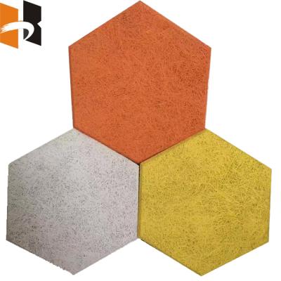 China Great Acoustic Performance With Countless Pores Six Hexagon Sound Proofing Wood Acoustic Wall Panels For Ceiling for sale