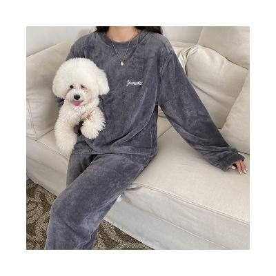 China New Design Ladies Pajamas Women Thermal Flannel Wholesale Winter Warm Pajamas for sale