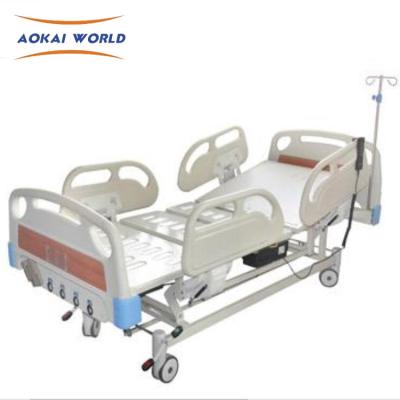 China 5 Functions X-Ray Manual And Tray Electrical ICU Electric Hospital Bed for sale