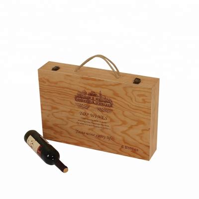 China Hot Factory Wholesale Wine 6 Bottle Wooden Box Handmade Beautiful for sale