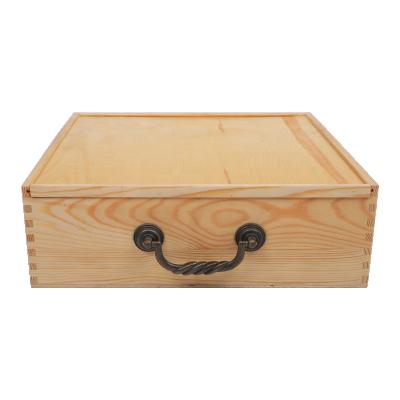 China Factory Recyclable Wholesale Customized High Quality Cheap Wooden Wine Box For Packaging for sale