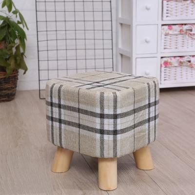 China Hot Factory Price Wholesale 4 Legs Wood Stools Small Eco-friendly Ottoman Sofa Foot Stool For Home Furniture for sale