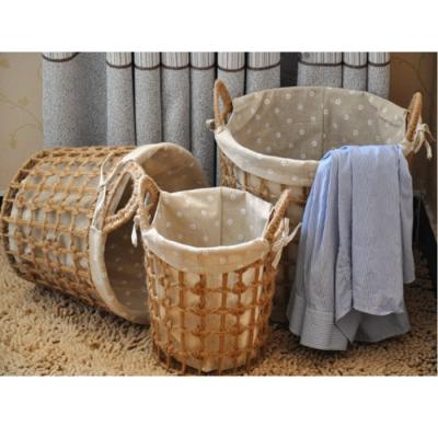 China Factory price viable high quality woven laundry basket for laundry and promotion for home wares for sale