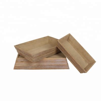 China 2018 Hot Eco-friendly Factory Wholesale Storage Box Wooden Serving Tray Wood For Housewares for sale