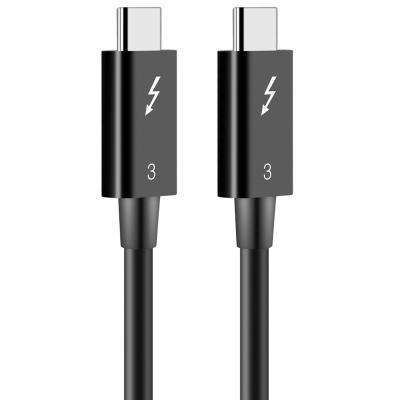 China Best 4k 5k Fast Thunderbolt 3 Cable 5A 100W PD Active Charging Type 40gbps 100w 1m 1ft Thunderbolt 3 Cable For Macbook Pro for sale