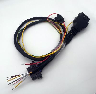 China Custom Automobile Car OBDII Extension Cable Wire Harness With Automotive Waterproof Connectors for sale