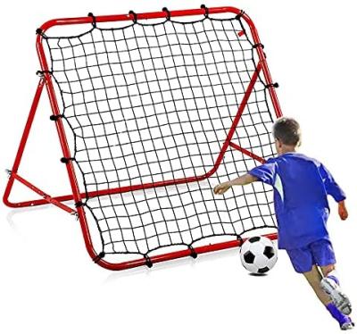 China Popular Portable Red Adjustable Angle Mini Square Football Soccer Rebound Net Training Equipment for sale