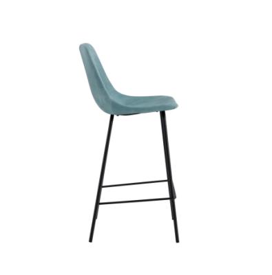 China Modern New Item Plastic Covered PU Bar Chair With Metal Leg for sale