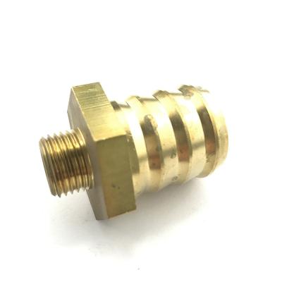 China Metal Processing Machinery Parts Tolerance /-0.05mm CNC Machining Copper Hexagon Nut for sale