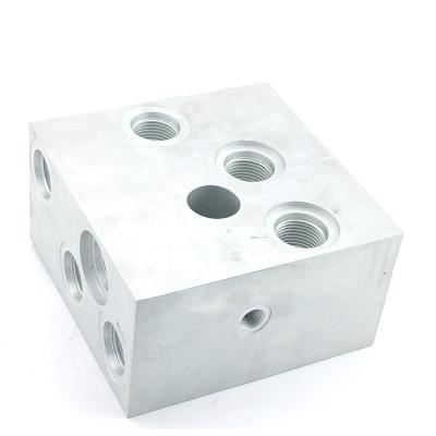 China Metal CNC Service Custom Machining Aluminium Valve Hydraulic Manifold Block for sale