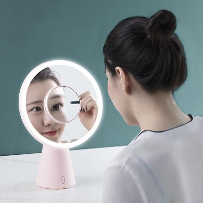 China Amazon Hot Sellings Newest High Quality Bluetooth Speaker And Touching Makeup Desk Master Mirror With Led Lamp for sale