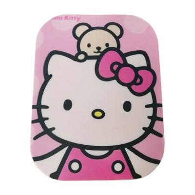 China Hello Pink Double Sided Custom Kitty Hand Held Plastic Mirror And Comb Sets For Promotional Gifts for sale