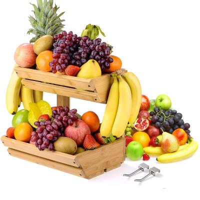 China Viable Amazon Sells Bamboo Vegetable Rack Basket Display Fruit Fruit Basket for sale