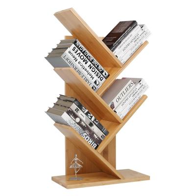 China (Size)Adjustable Amazon Sells Contracted Wooden Shelf Storage Rack Bamboo Wooden Bookcase for sale