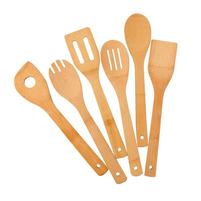 China Sustainable High Grade Bamboo Kitchen Set Of Six Rust Proof And Durable Kitchen Utensil Set for sale