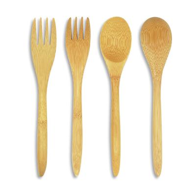 China Sustainable High End Bamboo Dinnerware No BPA Eco - Friendly Bamboo Forks And Spoon for sale