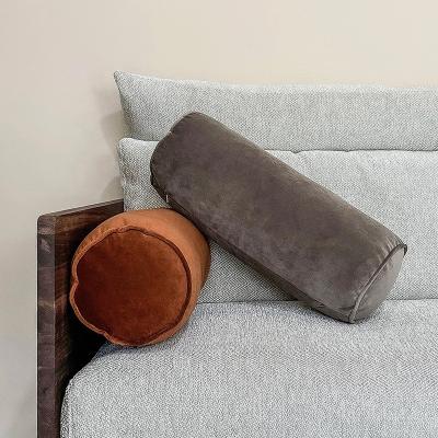 China Monad PORTABLE Neck Roll Cervical Cylinder Round Cushion Bolster Support Ergonomically Design Indoor Velvet Sofa Decoration Throw Pillows for sale