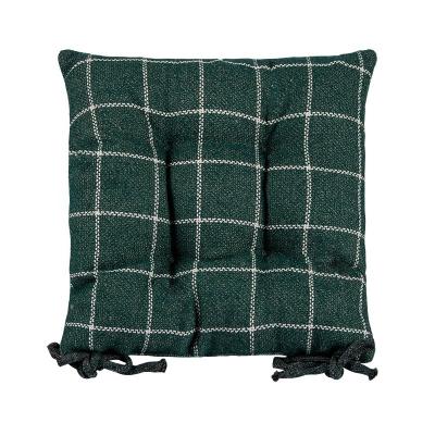 China Monad New Jacquard Brown Check Viable Custom Plaid Woven Chair Cushion Protective Pad With 7d Polyester Filling For Home Office Chair for sale