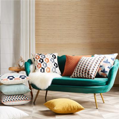 China High Density Folded Woven Jacquard Tile Case Cushion Cover Monad Modern Decorative Living Room Sets for sale