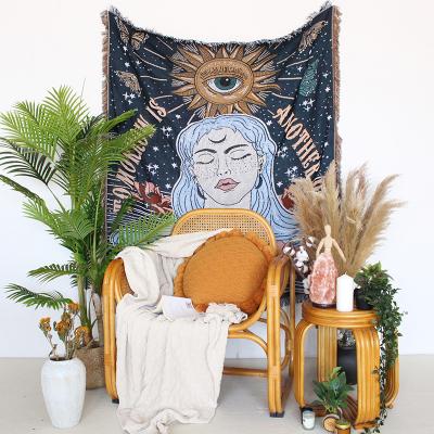 China Hot Selling Jacquard Monad Custom Blanket Tapestry Portable Woven Wall Hanging For Indoor And Outdoor for sale