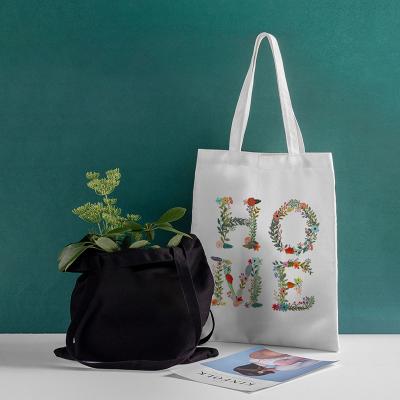 China Eco Friendly Reusable Foldable Canvas Monad Custom Letter Printed Shopping Tote Bag Eco - Friendly for sale