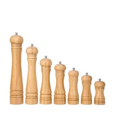 China Sustainable Quality Manual Size Wooden Grinder Salt And Pepper Mill Set For Home Use for sale