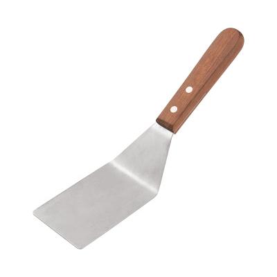 China Viable USA Hot Seller Spatula Turner Stainless Steel Wide Head Wooden Handle for sale