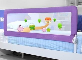 China Fashion Pink Baby Bed Rails Cartoon Safe Guard Railing for 1 - 3 Years Old Baby for sale