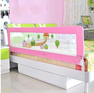 China Pink Portable Bed Rails For Babies , Foldable Kids Bed Rail for sale