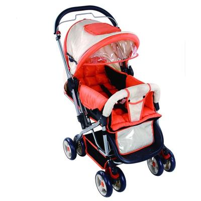 China Red Light Weight Umbrella Baby Carriage Stroller with Mesh Shopping Bag for sale