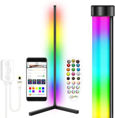 China App RGB Color Changing And Remote Control Floor Lamp Kona Music Sync Led RGB Corner Floor Lamp for sale