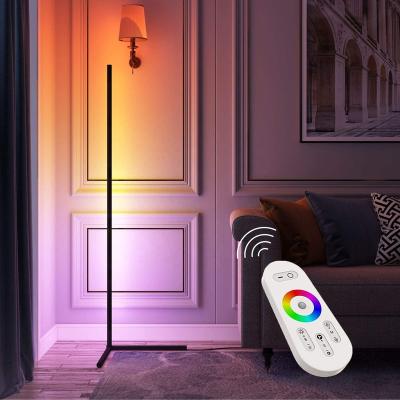 China Modern Corner Music Sync LED Floor Lamp, Dimmable with RGB Multi Color Changing Corner Floor Lamp for sale