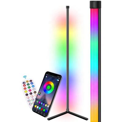 China RGB Color Changing APP Control RGB Full Spectrum With 16 Million Colors Music Sync Color Changing RGB LED Corner Lamp For Bedroom for sale