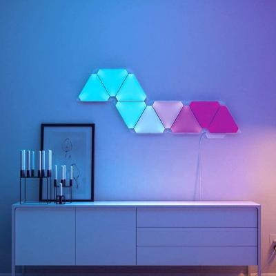 China High Quality App Remote Controllable Touch Color Changing Triangle Smart Multicolor Light Panel for sale