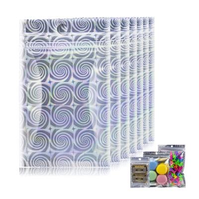 China Free Sample Zip Lock Smell Proof Aluminum Foil Custom Resealable Mylar Bag Plastic Edible Packaging Holographic Food Storage for sale