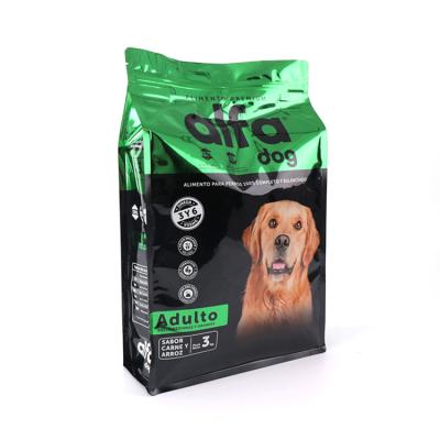 China Flat Bottom Aluminum Foil Moisture Proof Dog Food Wrap Free Sample Large Capacity Moisture Proof Bags With Zipper for sale